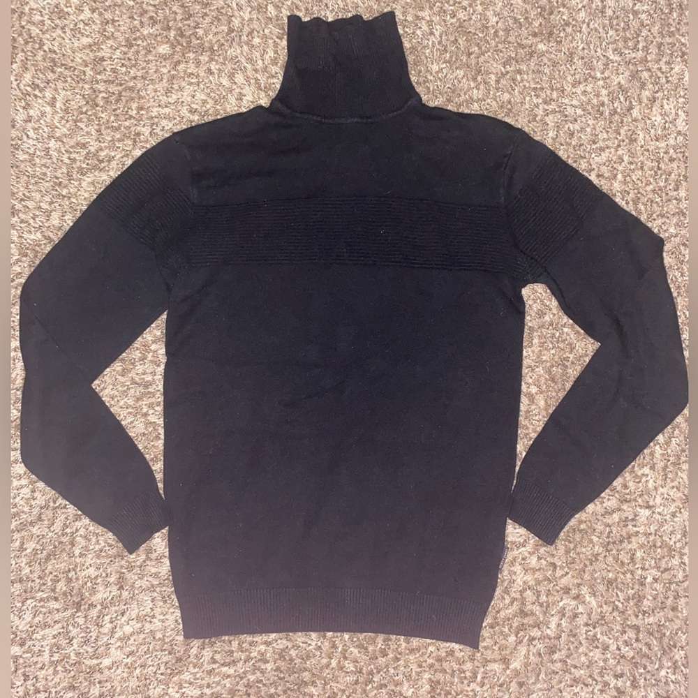 Black Turtleneck Sweater with Slim Fit